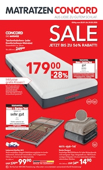 Matratze im Matratzen Concord Prospekt "AUS LIEBE ZU GUTEM SCHLAF" mit 8 Seiten (Essen)
