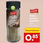 Pfeffer schwarz gemahlen für 0,85 € bei Netto Marken-Discount im Angebot Pfeffer schwarz gemahlen im aktuellen Netto Marken-Discount Prospekt