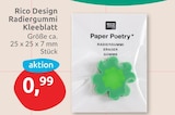 Radiergummi Kleeblatt von Rico Design für 0,99 € bei budni im Angebot Radiergummi Kleeblatt von Rico Design im aktuellen budni Prospekt
