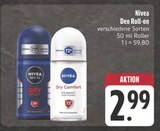 Dry Impact Deo Roll-on Angebote von Nivea bei EDEKA Schwabach für 2,99 €