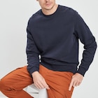 Sweat avec col rond bleu marine homme - La Halle Sweat avec col rond bleu marine homme à 12,99 € dans le catalogue La Halle