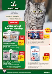 Catalogue Jardineries & Animaleries Maxi Zoo en cours à Rivecourt et alentours, "Litière au top ! Ronrons non-stop", 12 pages, 07/01/2026 - 14/01/2026