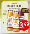 Ingwer-shot von Voelkel im aktuellen Erdkorn Biomarkt Prospekt