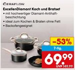 ExcellenDiamant Koch und Bratset Angebote von Ceraflon bei Netto Marken-Discount Pforzheim für 69,99 €