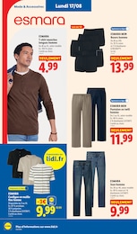 Prix et réduction Vêtements Homme dans le prospectus Lidl en cours Offre Vêtements Homme dans le catalogue Lidl du moment à la page 52