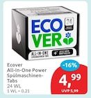 All-In-One Power Spülmaschinen-Tabs im budni Prospekt All-In-One Power Spülmaschinen-Tabs von Ecover im aktuellen budni Prospekt für 4,99 €