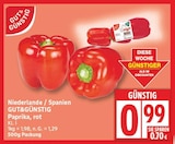 Paprika, rot von Gut&Günstig für 0,99 € bei EDEKA im Angebot Paprika, rot von Gut&Günstig im aktuellen EDEKA Prospekt