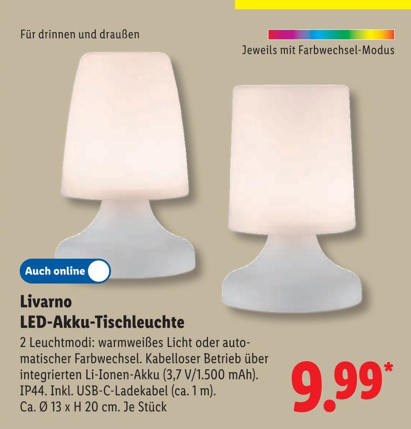 LED-Akku-Tischleuchte