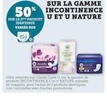 Promo -50% sur le 2ème produit identique versés sur ma Carte U sur la gamme incontinence U et U Nature à  dans le catalogue Hyper U à Aizenay
