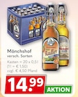 versch. Sorten Angebote von Mönchshof bei Getränkeland Stralsund für 14,99 €