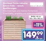 Hochbeet Fichte inklusive Schutz-Folie – versch. Ausführungen bei Netto Marken-Discount im Prospekt "" für 149,99 €