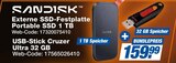 Externe SSD-Festplatte Portable SSD + USB-Stick Cruzer Ultra 32 GB im Angebot bei expert in Goslar Externe SSD-Festplatte Portable SSD + USB-Stick Cruzer Ultra 32 GB Angebote von SANDISK bei expert Goslar für 159,99 €
