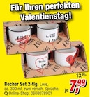 Becher Set Love Angebote von Love bei Opti-Megastore Schorndorf für 7,99 €