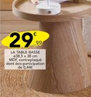 La table basse en promo chez Stokomani Rennes à 29,99 €