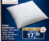 Feder-Kopfkissen von Kauffmann im aktuellen Möbel Inhofer Prospekt für 17,90 €