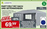 Partyzelte mit Dach und Seitenwänden im Angebot bei Marktkauf in Fürth Partyzelte mit Dach und Seitenwänden Angebote von Juskys bei Marktkauf Fürth für 69,99 €