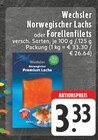 Norwegischer Lachs oder Forellenfilets bei EDEKA im Ochtrup Prospekt für 3,33 €