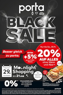 porta Möbel Prospekt BLACK SALE mit  Seite in Löhne und Umgebung