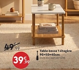 Table basse 1 étagère en promo chez Maxi Bazar Aix-en-Provence à 39,99 €