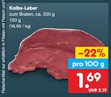 Kalbs-Leber Angebote bei Netto Marken-Discount Plauen für 1,69 €