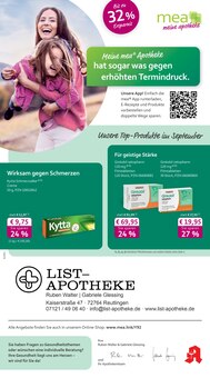 Aktueller mea - meine apotheke Prospekt für Reutlingen und Ungebung, Seiten zum blättern mea - meine apotheke Prospekt Unsere September-Angebote mit Seiten in Reutlingen und Umgebung