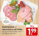 Heidefrühstück oder Leberrotwurst mit Pfeffer bei famila Nordost im Tarp Prospekt für 1,99 €