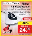 Milben-Handstaubsauger im Angebot bei Zimmermann in Goslar Milben-Handstaubsauger Angebote von CLEANmaxx bei Zimmermann Goslar für 24,99 €