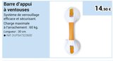 Barre d’appui à ventouses à 14,90 € dans le catalogue Technicien de Santé