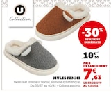 Mules Femme - U Collection - Hyper U à Lille Mules Femme - U Collection en promo chez Hyper U Lille à 7,63 €