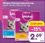 Katzentrockenahrung im Netto Marken-Discount Prospekt Katzentrockenahrung von Whiskas im aktuellen Netto Marken-Discount Prospekt für 2,69 €