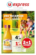 Catalogue U Express à Angers, avec 10 pages Prospectus U Express à Angers, "Des vacances 100% vitalité !", 10 pages, 03/08/2021 - 14/08/2021