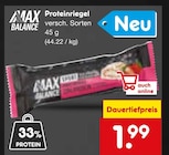 Proteinprodukte im Netto Marken-Discount Prospekt Proteinriegel von Max Balance im aktuellen Netto Marken-Discount Prospekt für 1,99 €