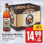 Weissbier im Angebot bei WEZ in Bad Salzuflen Weissbier Angebote von Franziskaner bei WEZ Bad Salzuflen für 14,99 €