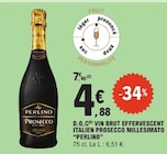 D.O.C Vin Brut Effervescent Italien Prosecco Millesimato - PERLINO - E.Leclerc à Chelles D.O.C Vin Brut Effervescent Italien Prosecco Millesimato - PERLINO en promo chez E.Leclerc Chelles à 4,88 €