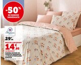 Promo Parure housse de couette 200x200cm + 2 taies d'oreillers 63x63cm à 14,95 € dans le catalogue Hyper U à Rougemont-le-Château