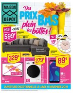 Catalogue Maison Dépôt "Des prix bas plein les bottes !", 4 pages, à Le Blanc-Mesnil, 05/11/2019 - 17/11/2019 Prospectus Maison Dépôt "Des prix bas plein les bottes !", 4 pages, à Le Blanc-Mesnil, 05/11/2019 - 17/11/2019