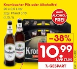 Krombacher Pils oder Alkoholfrei bei Netto Marken-Discount im Prospekt "" für 10,99 €
