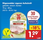 Veganer Aufschnitt im Angebot bei Netto Marken-Discount in Wermelskirchen Veganer Aufschnitt Angebote von Rügenwalder bei Netto Marken-Discount Wermelskirchen für 1,29 €