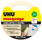 Adhésif de masquage - UHU en promo chez Carrefour Thonon-les-Bains à 3,12 €