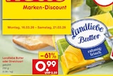 Netto Marken-Discount - Butter oder Streichzart Angebot im Prospekt Butter oder Streichzart bei Netto Marken-Discount im Prospekt "" für 0,99 €