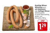 Knackige Wiener Würstchen auch mit Kalbfleisch für 1,29 € bei EDEKA im Angebot Knackige Wiener Würstchen auch mit Kalbfleisch im aktuellen EDEKA Prospekt
