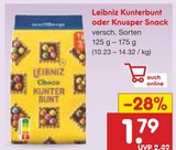Kunterbunt oder Knusper Snack im Angebot bei Netto Marken-Discount in Essen Kunterbunt oder Knusper Snack Angebote von Leibniz bei Netto Marken-Discount Essen für 1,79 €