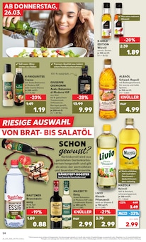 Mazola Angebot im Kaufland Prospekt, gültig von 26.03.2026 bis 01.04.2026 Mazola Angebot im aktuellen Kaufland Prospekt auf Seite 24