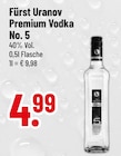Aktuelle Sekt Angebote bei Trinkgut in Regensburg Aktuelles Premium Vodka No. 5 Angebot bei Trinkgut in Regensburg ab 4,99 €