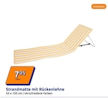 Strandmatte mit Rückenlehne im Action Prospekt Strandmatte mit Rückenlehne von im aktuellen Action Prospekt für 7,95 €