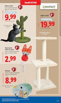 Promotion Jouet chat dans le prospectus Lidl, valable du 07/08/2025 au 13/08/2025 Promo Jouet chat dans le catalogue Lidl du moment à la page 47