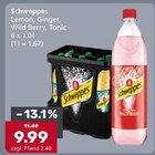Lemon, Ginger, Wild Berry, Tonic im Angebot bei Getränke König in Augsburg Lemon, Ginger, Wild Berry, Tonic Angebote von Schweppes bei Getränke König Augsburg für 9,99 €