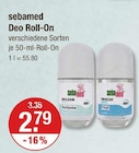Deoroller im V-Markt Prospekt Deo Roll-On Balsam von sebamed im aktuellen V-Markt Prospekt für 2,79 €