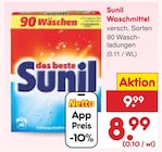 Waschmittel im Angebot bei Netto Marken-Discount in Albstadt Waschmittel Angebote von Sunil bei Netto Marken-Discount Albstadt für 8,99 €