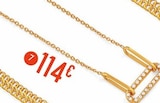 Promo collier oxydes de zirconium, 42 cm, or jaune 1,23 g à 114,00 € dans le catalogue E.Leclerc à Moisselles